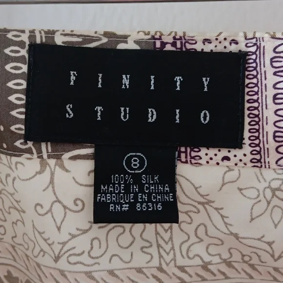 Finity Studio Silk Wrap Maxi Skirt 8 - Picture 6 of 9